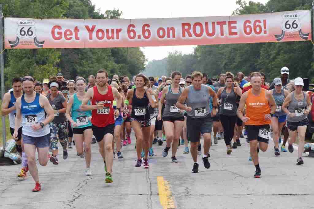 racers running at the starting line of a race